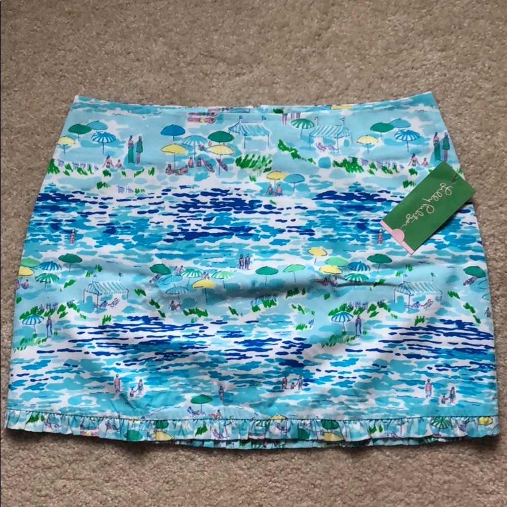 NWT Lilly Pulitzer Callie Skirt on High Tide Blue